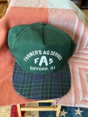 Farmer's Ag Service Green Plaid Hat